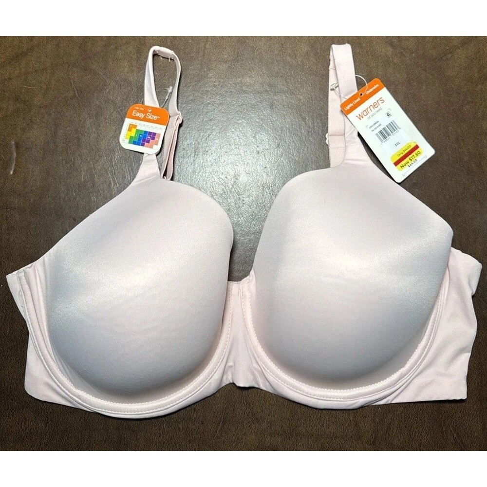 Warners All You Need T-Shirt Bra Pink Lightly Lined Underwire Comfort Sz XL